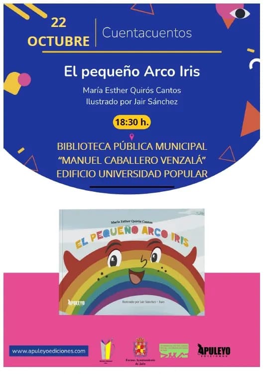 Cuentacuentos: "El pequeño Arco Iris", de Esther Quirós Cantos